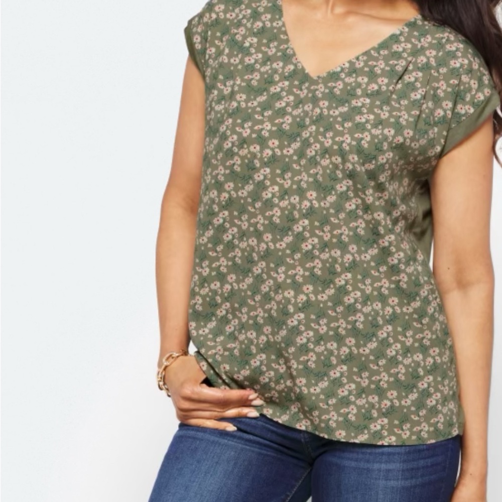Papermoon Ellie Mixed Material Button Back Top Medium - Picture 5 of 10
